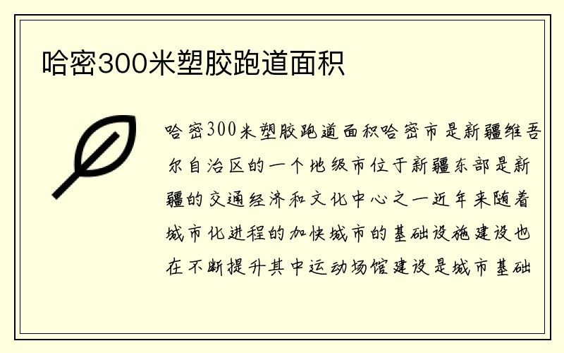 哈密300米塑胶跑道面积